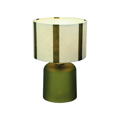 Déco LED rayure kaki à piles D13 H20cm