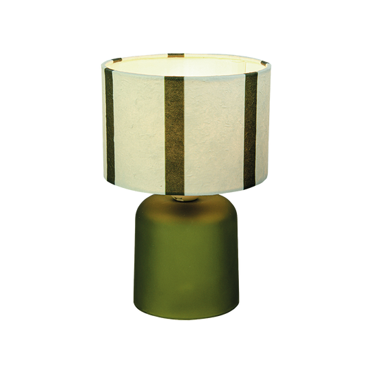 Déco LED rayure kaki à piles D13 H20cm