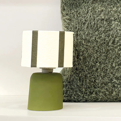 Déco LED rayure kaki à piles D13 H20cm