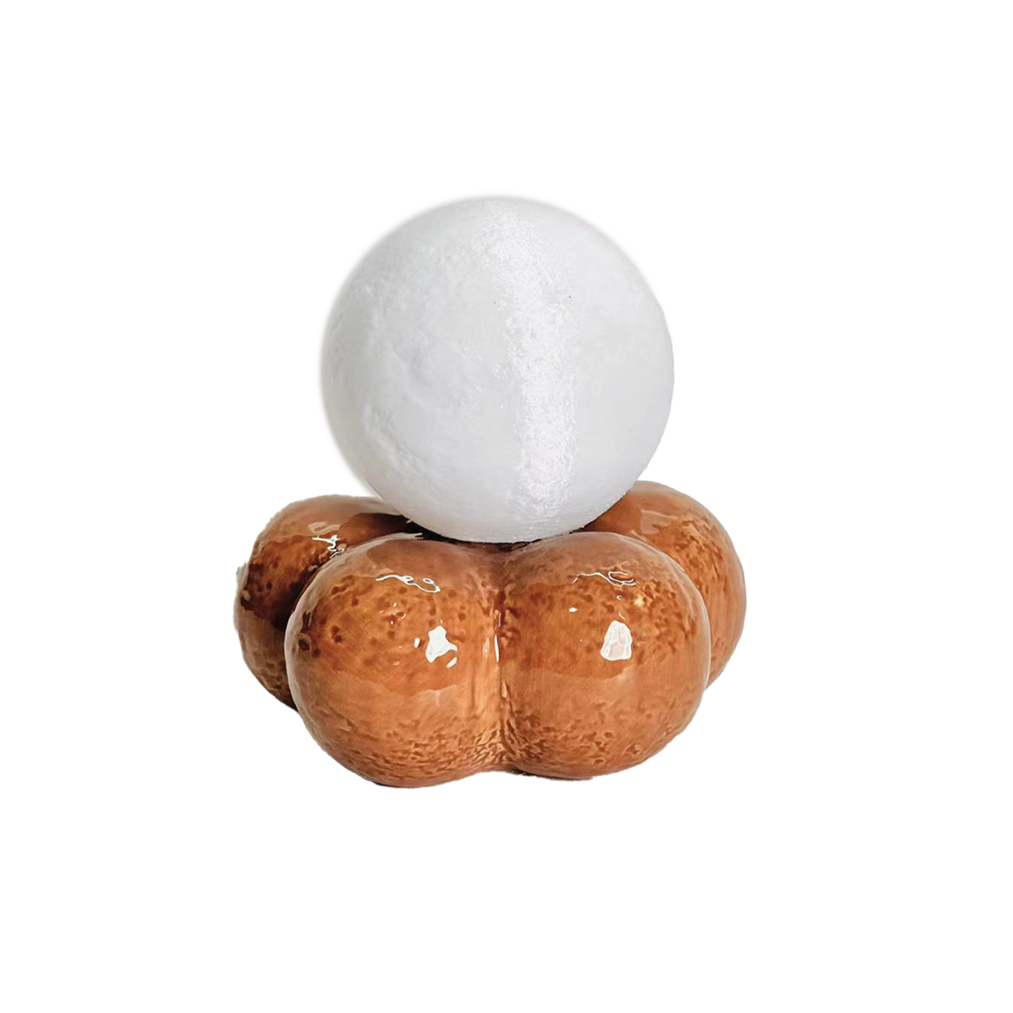 Lampe Zéphir pm marron brillant D15 H16cm