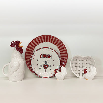 Pichet ceramic coq L13,9 P10,9 H24,2cm