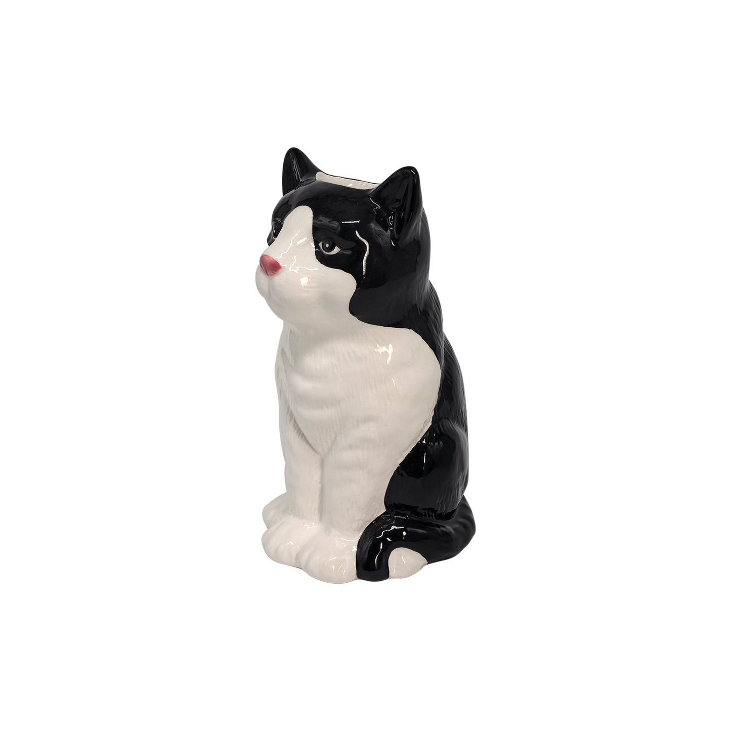 Vase ceramic chat L12,8 P10,5 H19,6cm