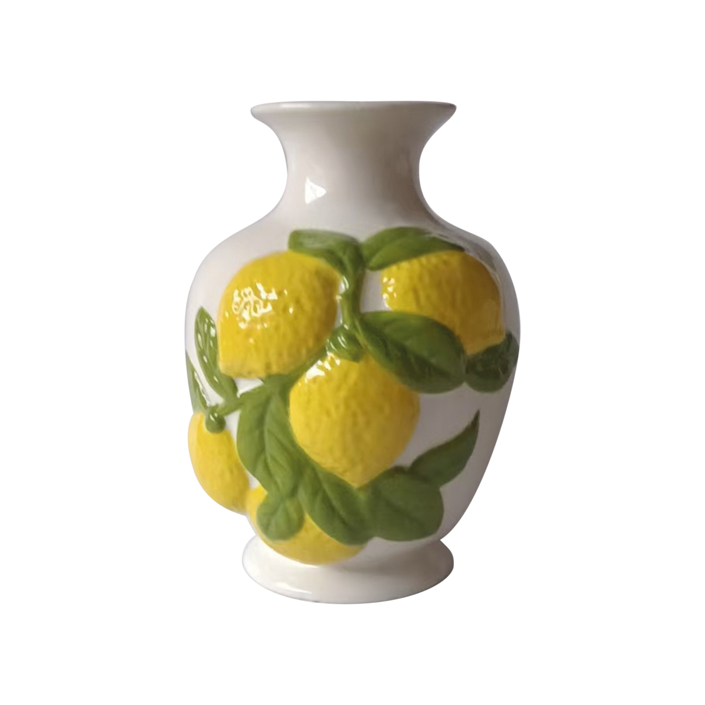 Vase ceramic haut citron D15,4 H20,7cm