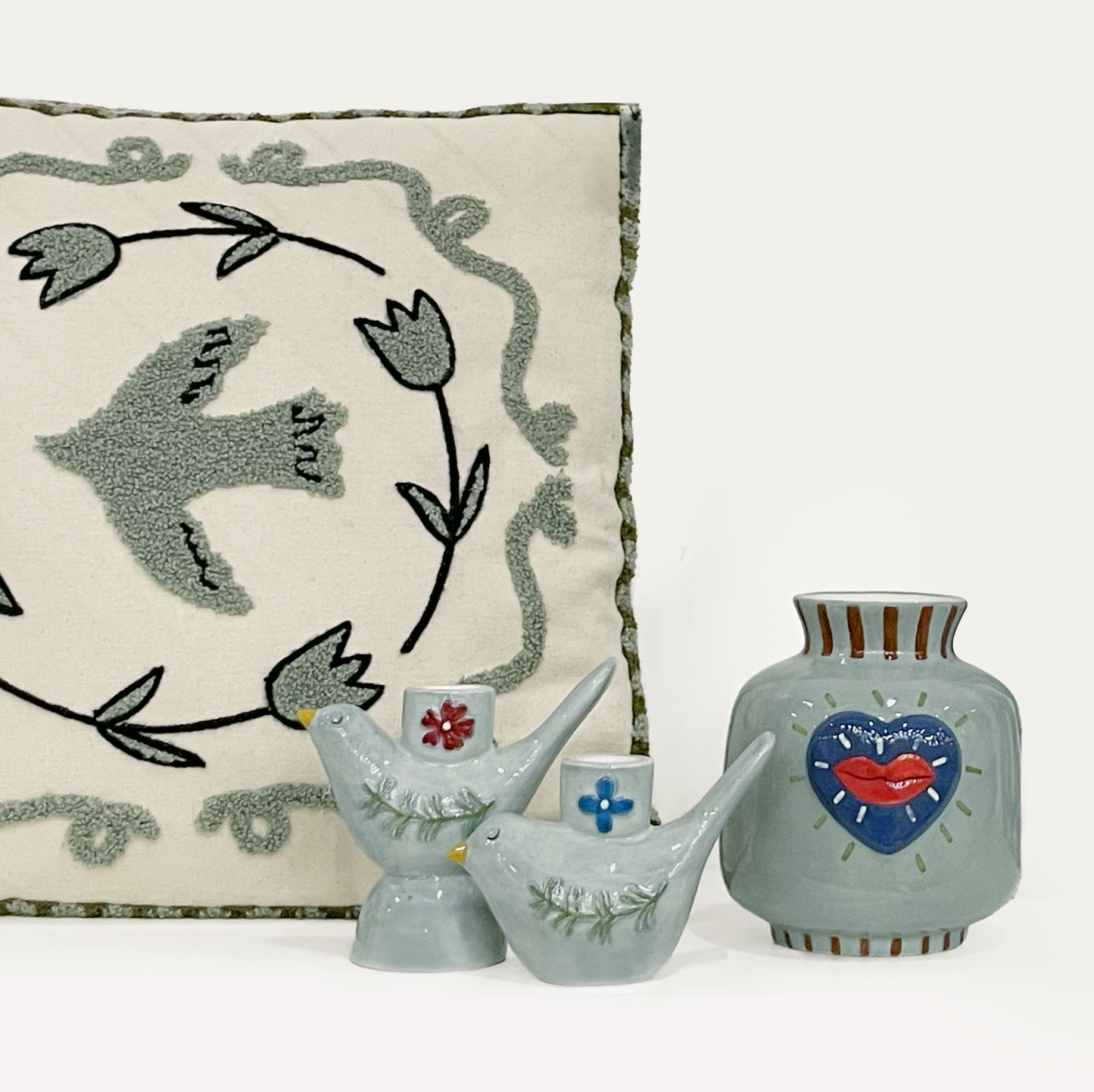 Bougeoir oiseau mm L12 P5 H11cm