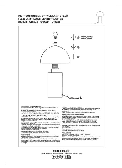 Lampe Felix pm kaki D17,5 H30,5cm