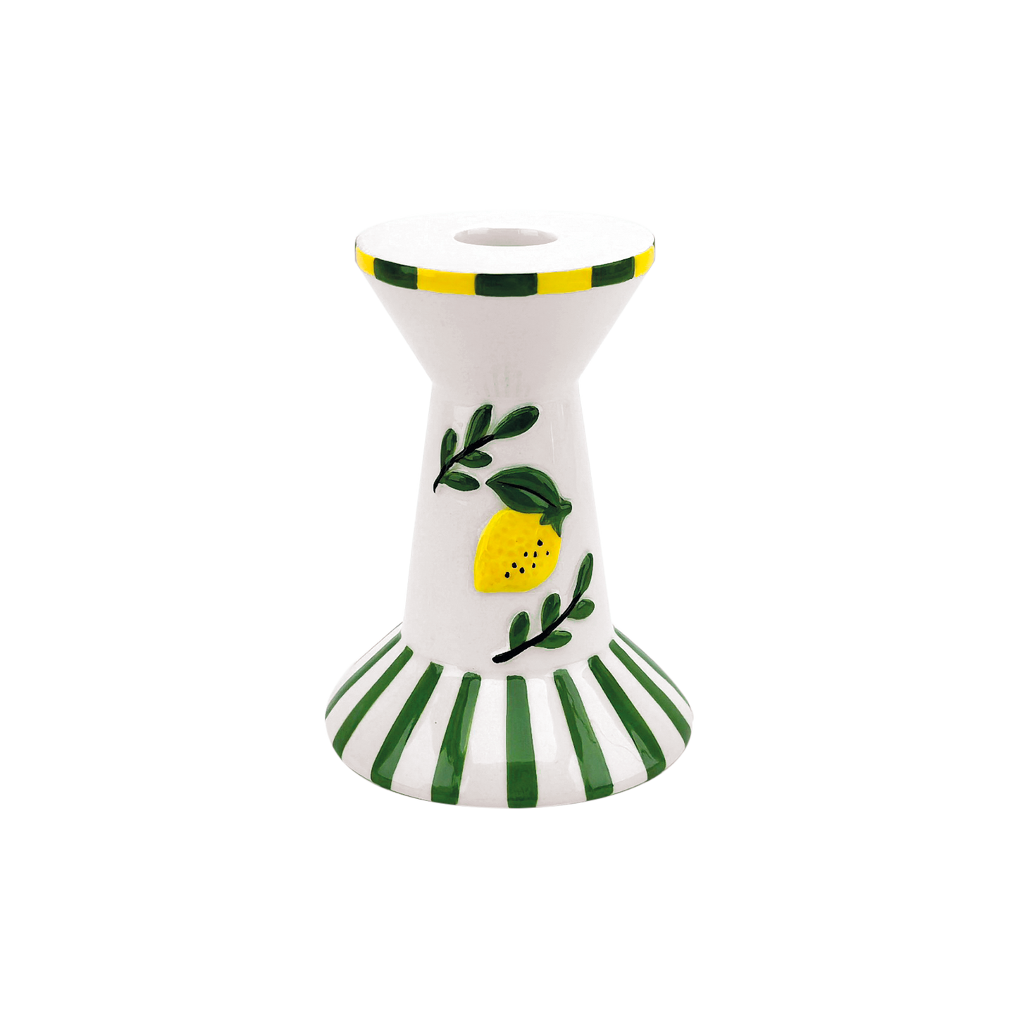 Bougeoir citron L9 P8,7 H12cm