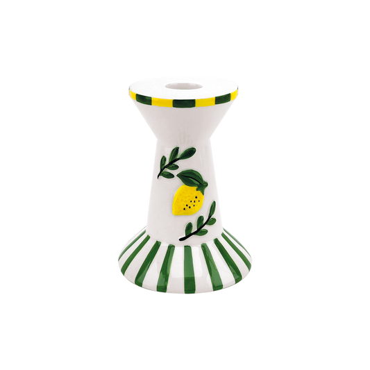Bougeoir citron L9 P8,7 H12cm