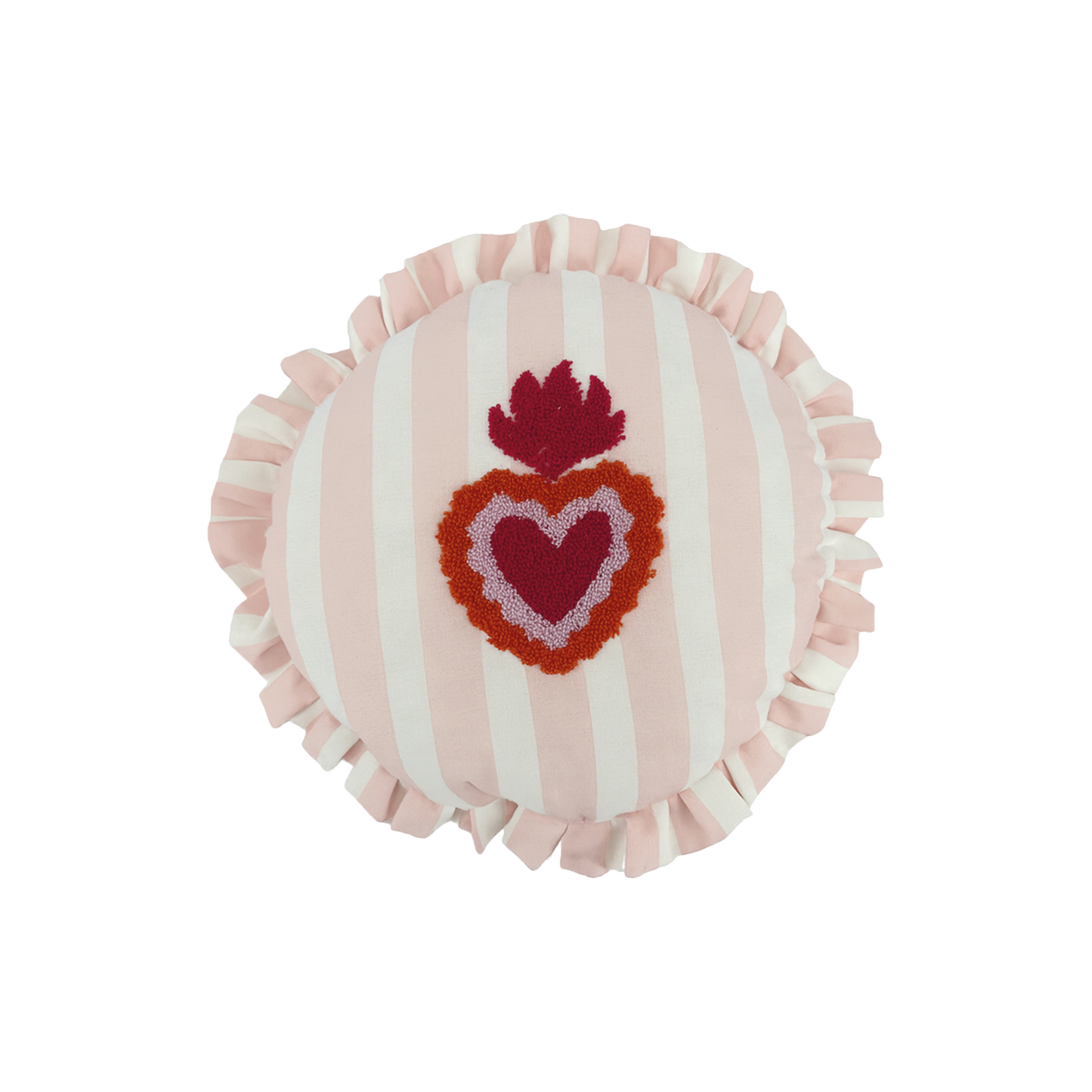 Coussin trattoria cœur rose D42cm
