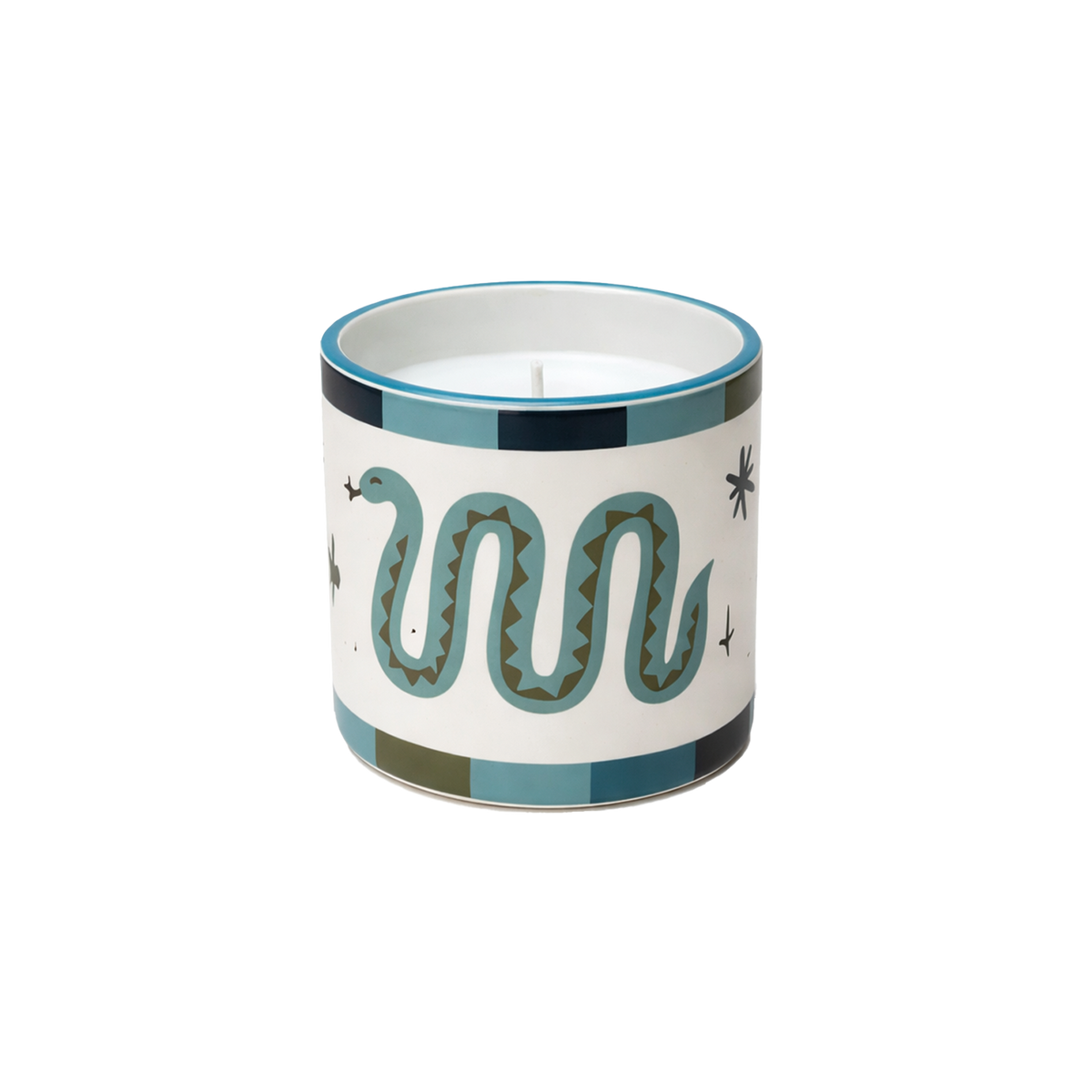 Bougie muse serpent ambre D8 H8cm