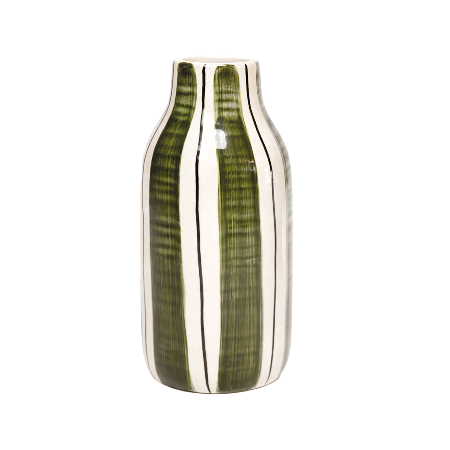 Vase giulia gm rayé kaki D10,5 H25,5cm