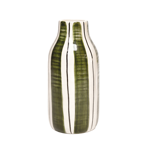 Vase giulia gm rayé kaki D10,5 H25,5cm