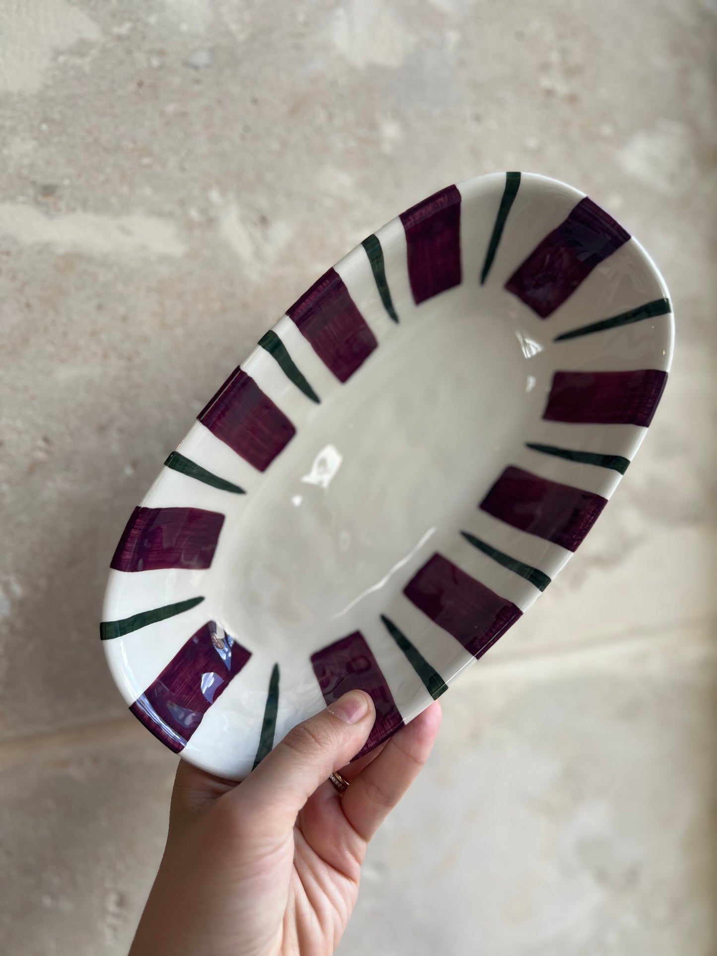 SALADIER OVAL N2 (14x25) - LINEAR - Prune