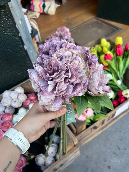 Bouquets pivoine hortensia en tissus