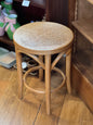 Tabouret en cannage vintage