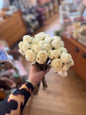 Bouquets de 5 roses en tissus