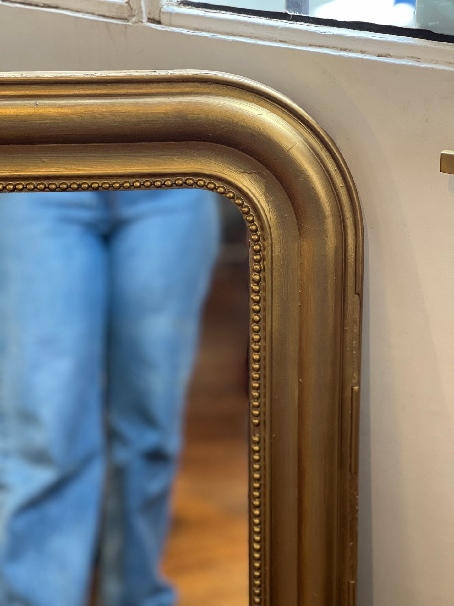 Miroir Louis Philippe perlé - 77xH109cm