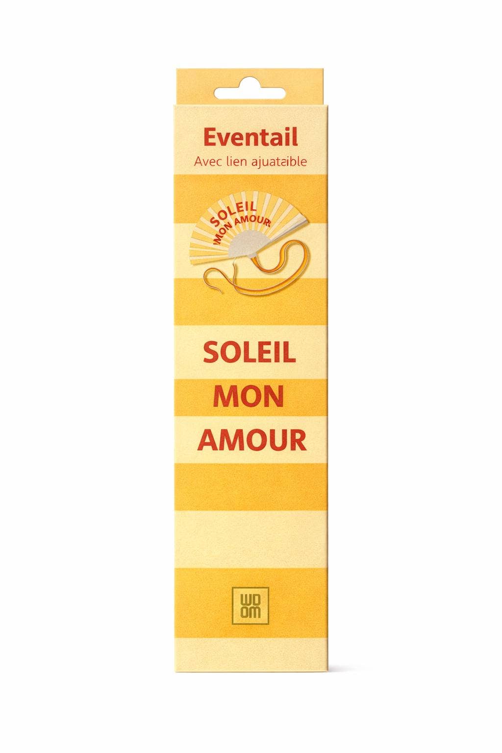 Eventail avec Bandoulière et Boîte Cadeau Soleil Mon Amour