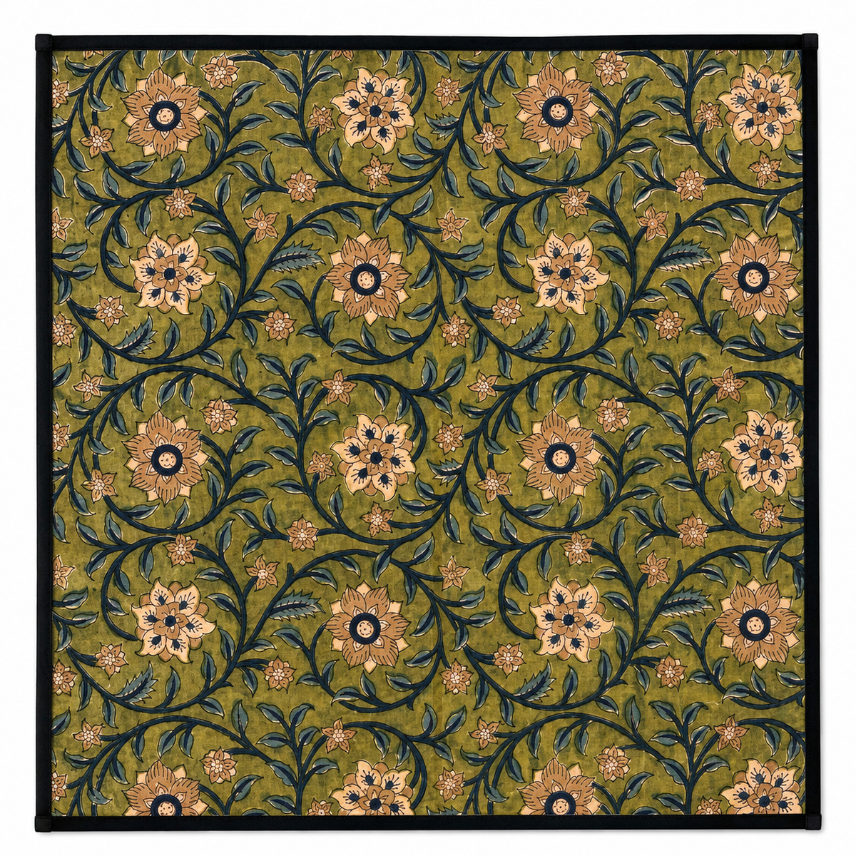 Lot de 4 Serviettes de tables en coton Block Print: Cachemire GM