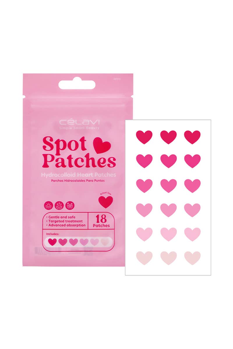 Patchs hydrocolloïdes anti‑acné en forme de cœur