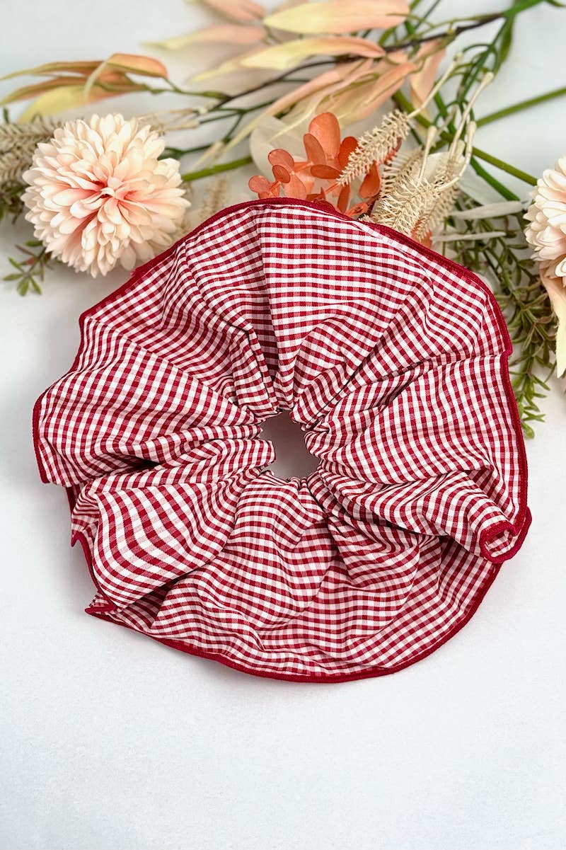 Chouchou à carreaux vichy 20cm