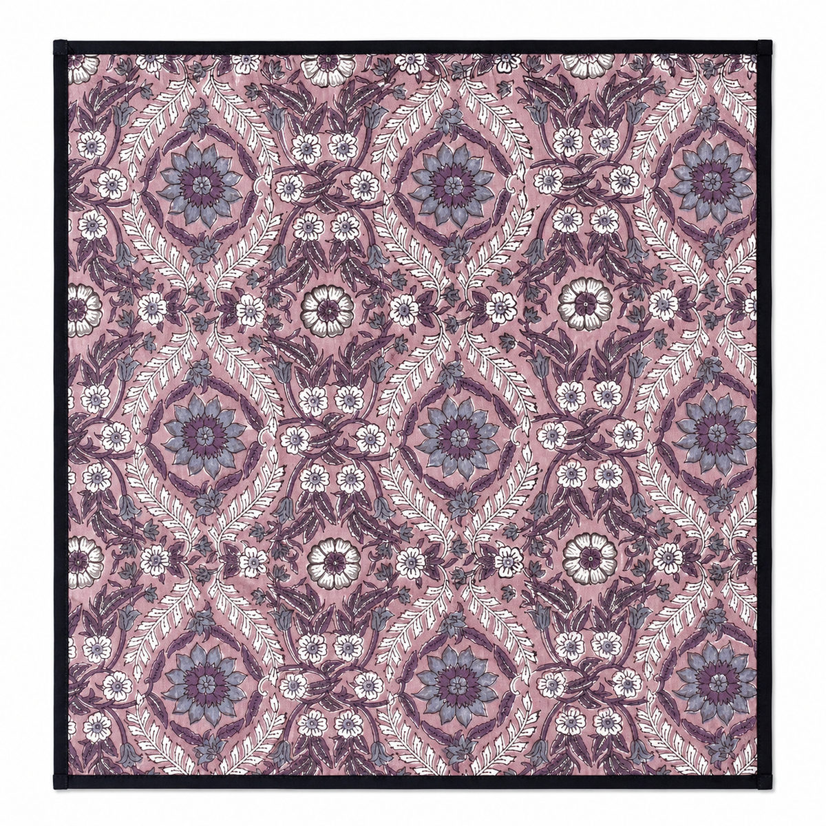 Lot de 4 Serviettes de tables en coton Block Print: Garance GM