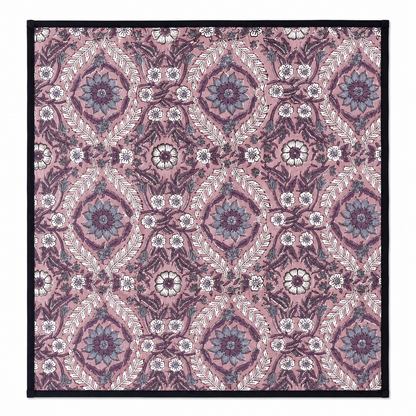 Lot de 4 Serviettes de tables en coton Block Print: Myosotis GM