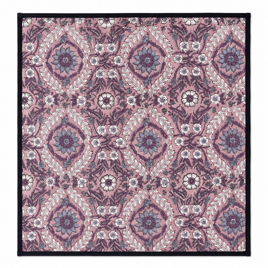 Lot de 4 Serviettes de tables en coton Block Print: Arabesque GM