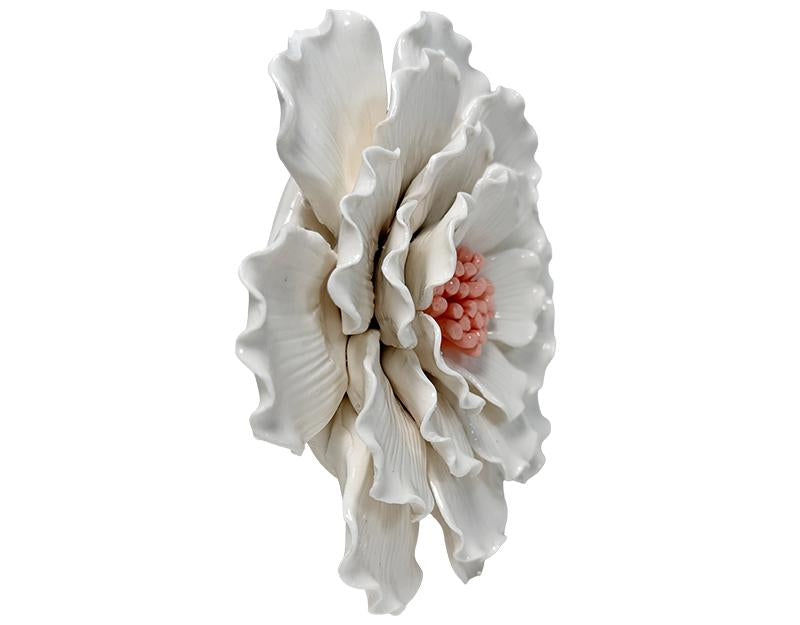 DÉCO MURALE FLEUR CÉRAMIQUE 20.5CM