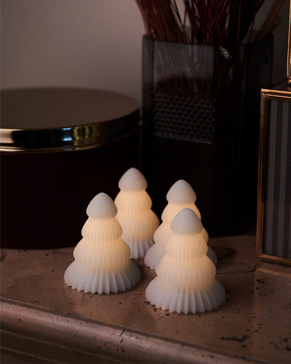 Bougie Led Sapin - Claire mini set de 4