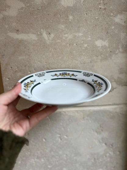 Assiettes porcelaine florales vintage creuses