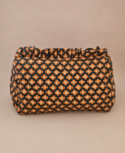 Trousse maquillage froufrou 100 % coton  : VV moutrade SANS LOGO