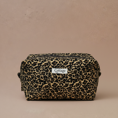 Trousse  de toilette XL 100 % coton  : Patch bleu