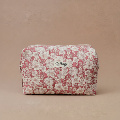 Trousse  de toilette XL 100 % coton  : Tulipe jaune