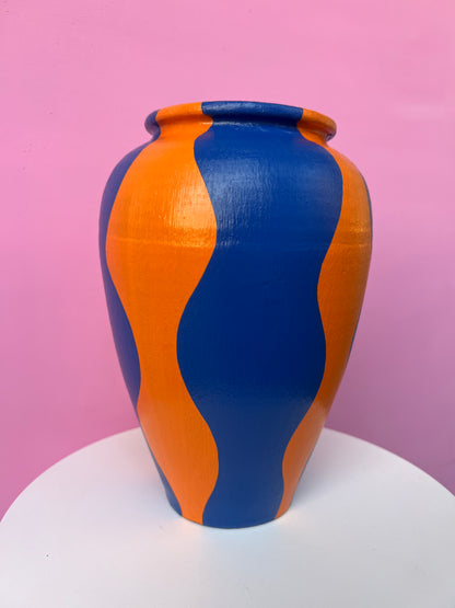 BABIOLA - Vase orange et bleu