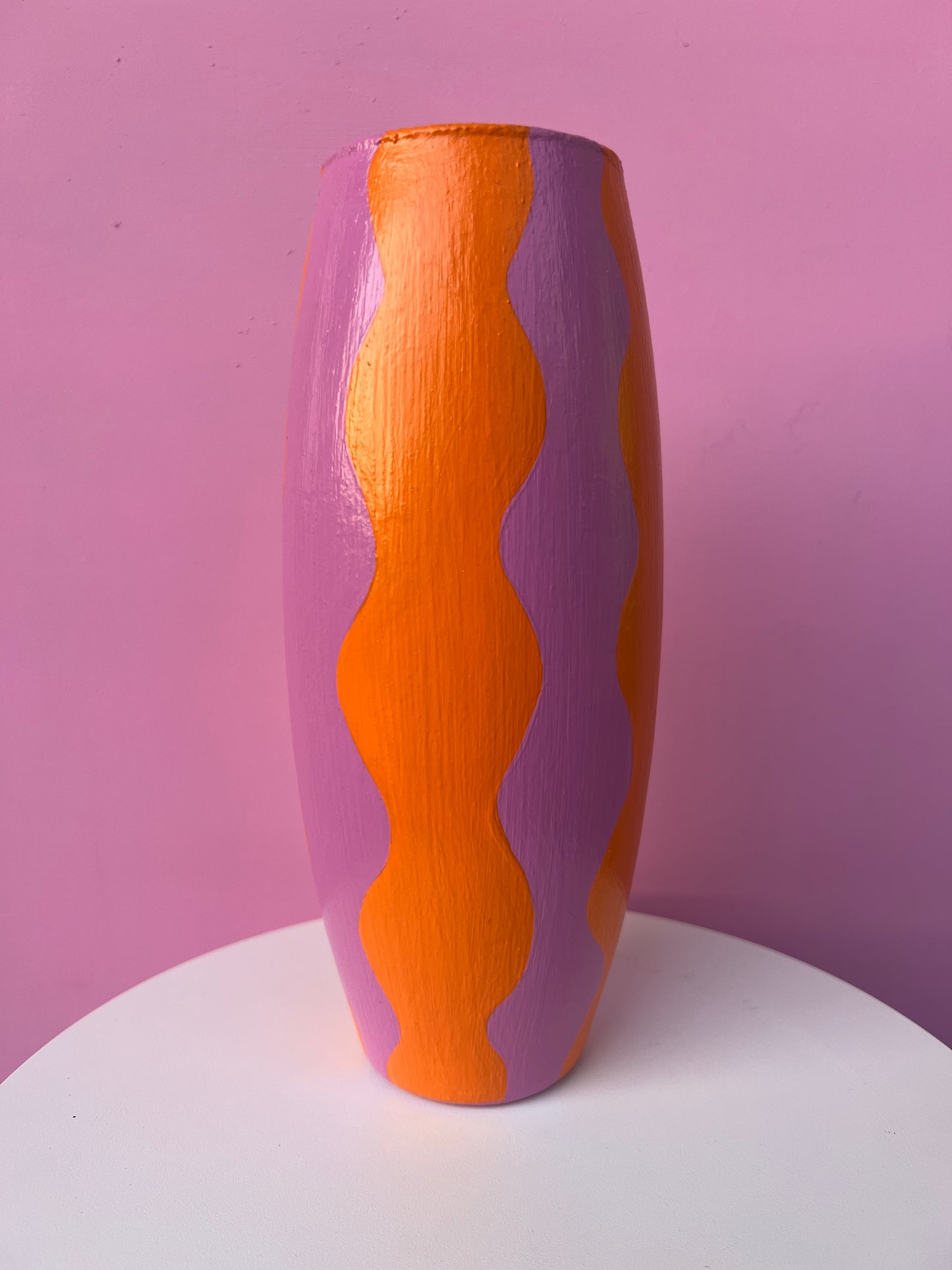 BABIOLA - Vase long orange et violet