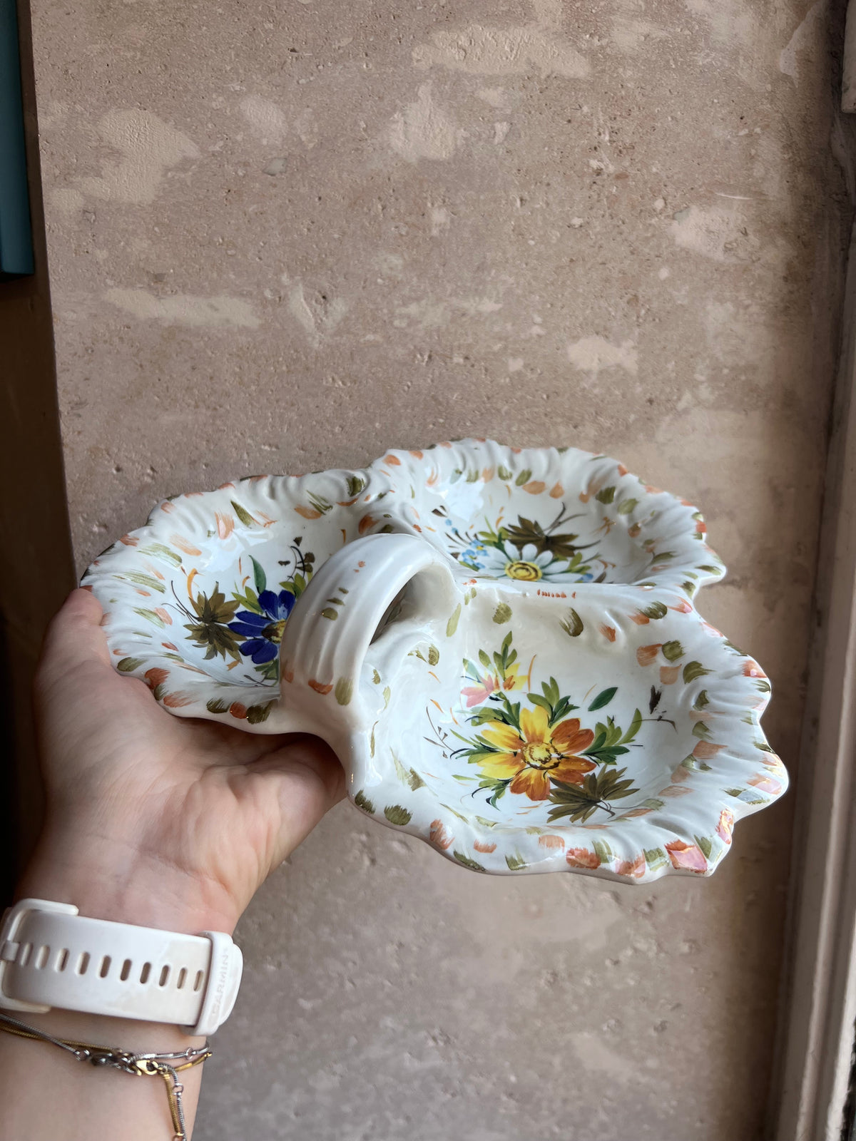 Plat apéritif céramique vintage