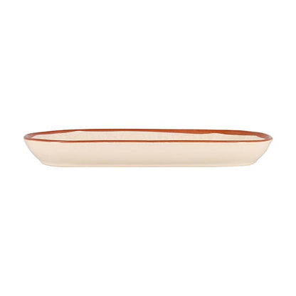 Plat ovale 30cm en faïence blanc AMATXI