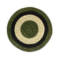 Set de table rond en jonc de mer LUNA D38cm naturel et kaki
