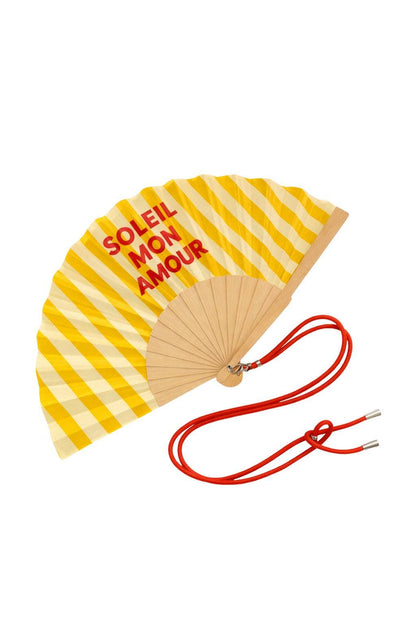 Eventail avec Bandoulière et Boîte Cadeau Soleil Mon Amour