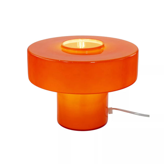 Lampe à poser verre coloré et style rétro Foza Orange