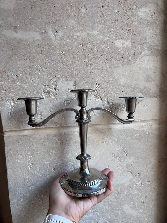 Chandelier vintage inox