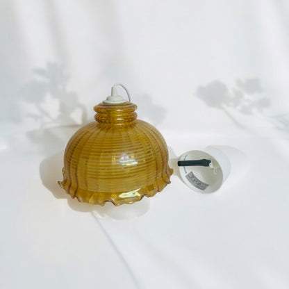 Suspension ambre irisé vintage