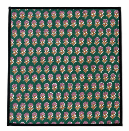 Lot de 4 Serviettes de tables en coton Block Print: Capucine GM
