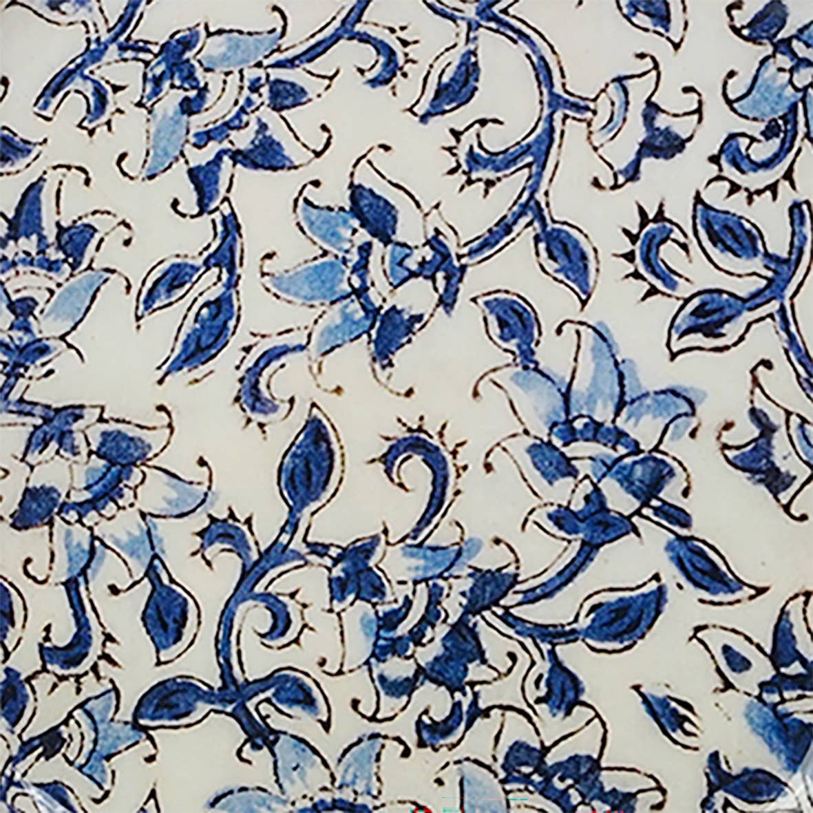 Plateau métal émaillé Ispahan 16x16, bordure dorée