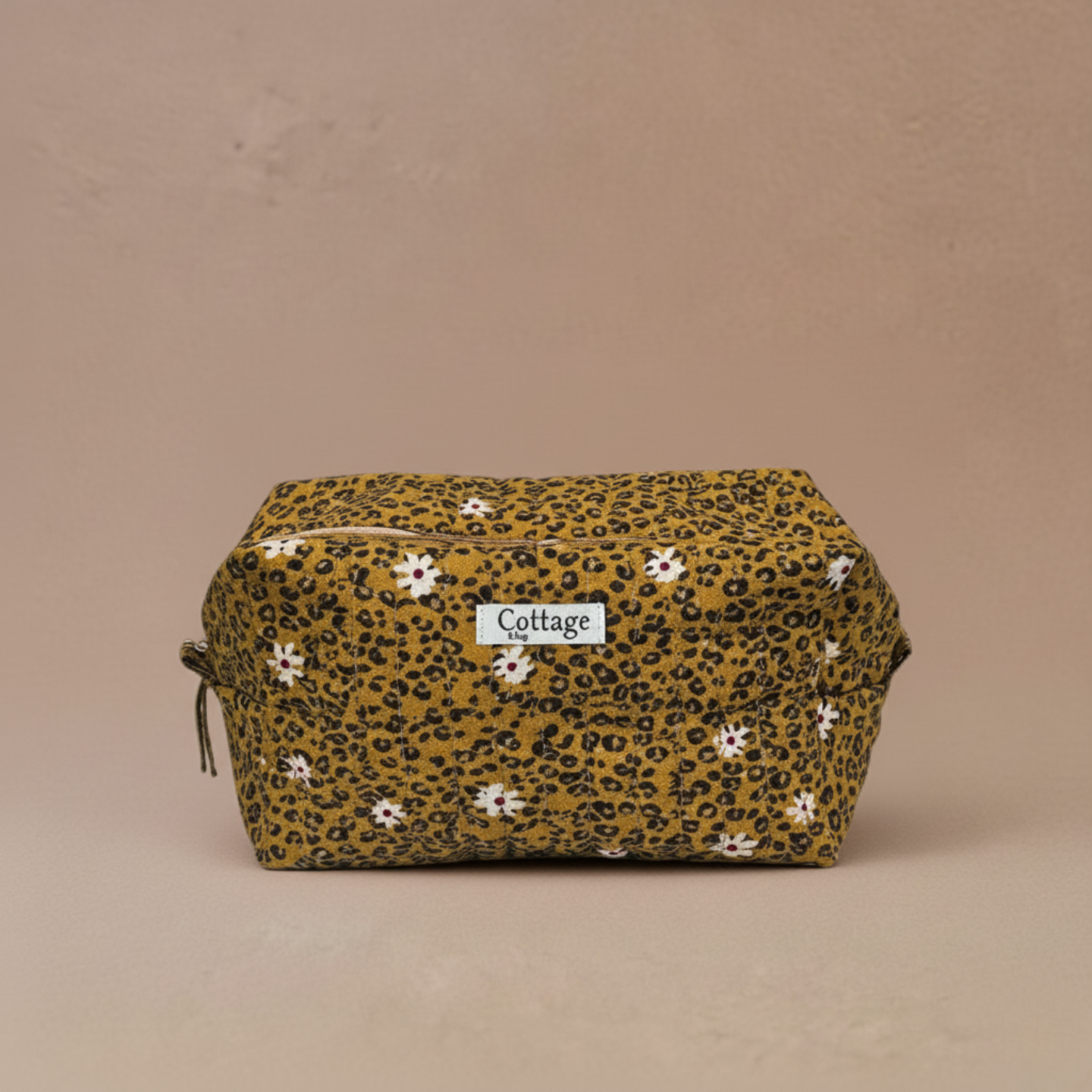 Trousse  de toilette XL 100 % coton  : Champetre bleu