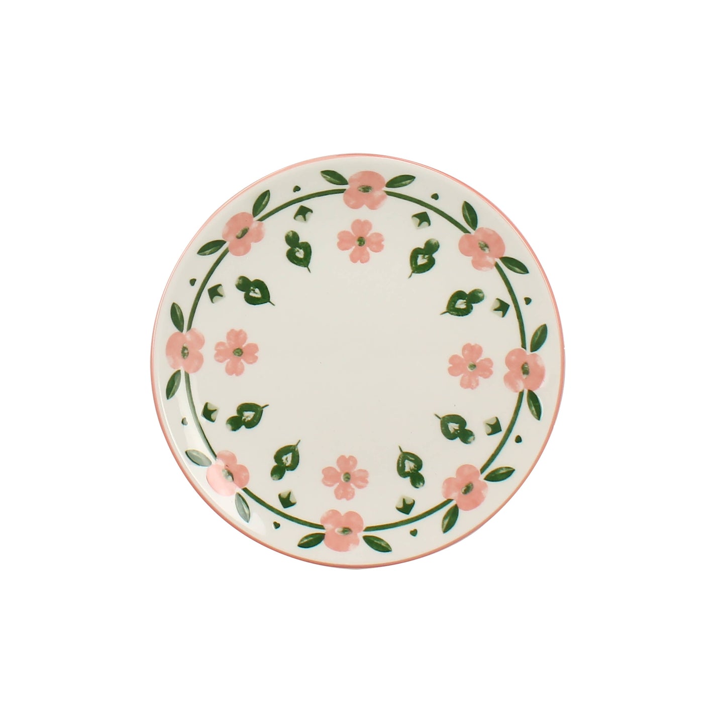 Assiette dessert 19cm en porcelaine florale rose PRIMAVEIRA