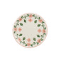 Assiette dessert 19cm en porcelaine florale rose PRIMAVEIRA