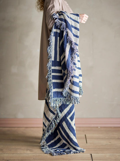 Frankie Plaid, Blue, Coton recyclé