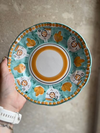 Assiettes italiennes peintes main - dessert
