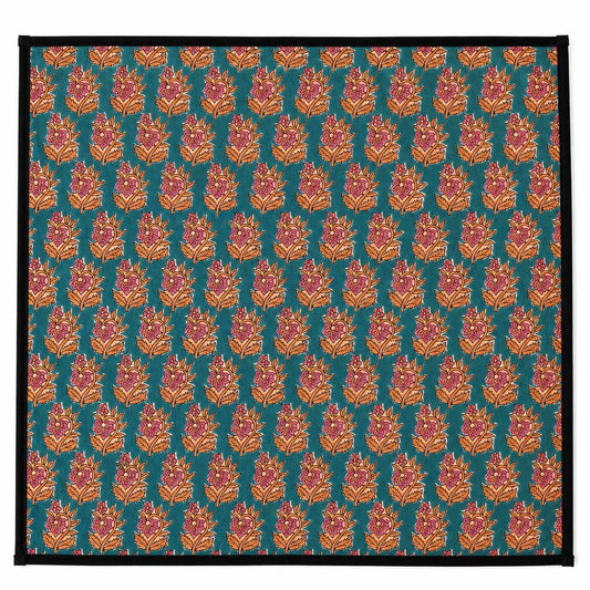 Lot de 4 Serviettes de tables en coton Block Print: Capucine PM